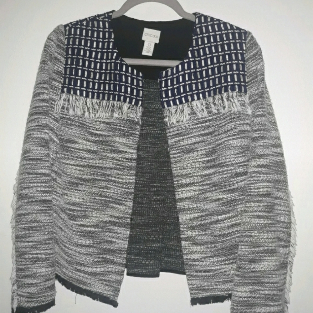 Fringed Blazer Top - Picture 2 of 4